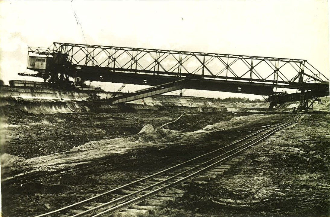 Extraction de lignite à Hostens